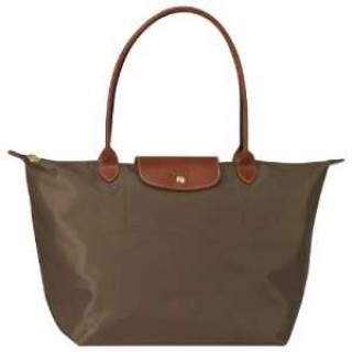 Sac Shopping Longchamp Logo soldes pas chers La Pliage Large Taupe